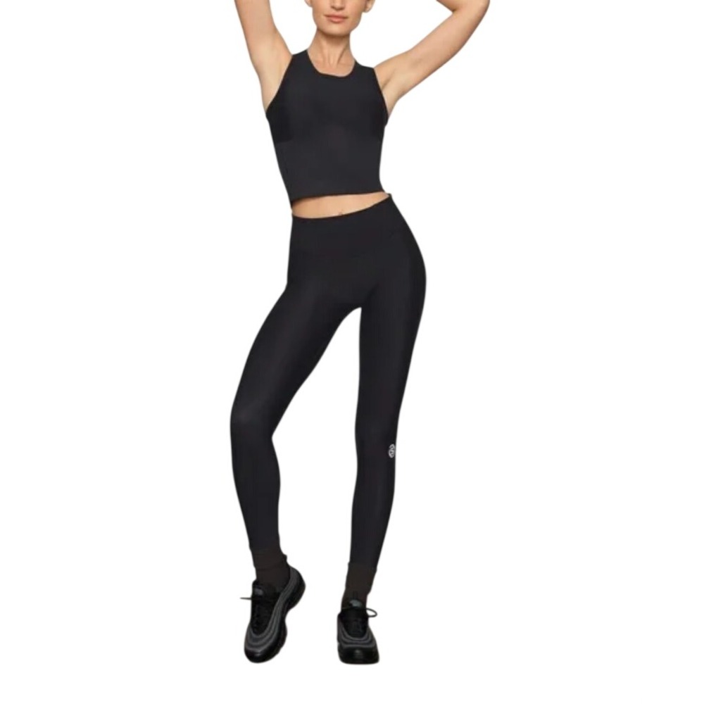 SKIMS Performance High-Waisted 7/8 Leggings Onyx Black XXS Athletic Yoga‎